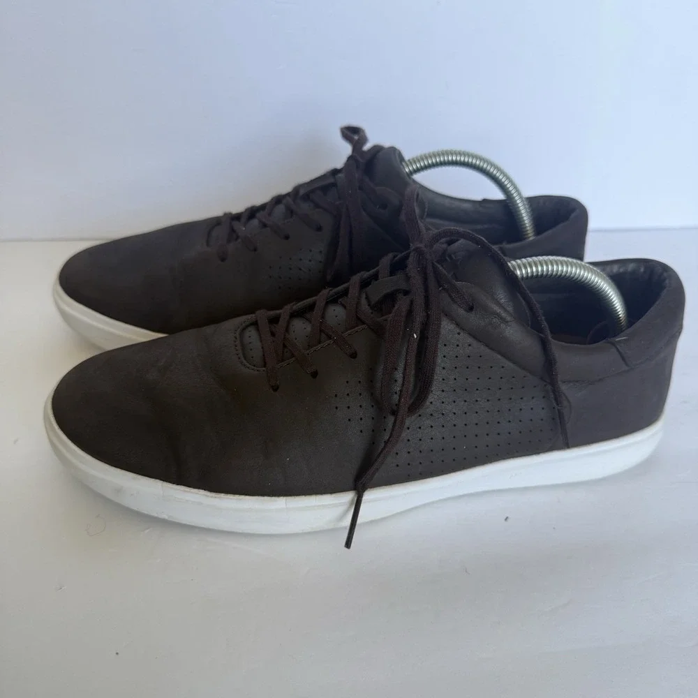 Cuater Travis Mathew Phenom Leather Sneakers Men's 10 Brown 4MT090 Casual